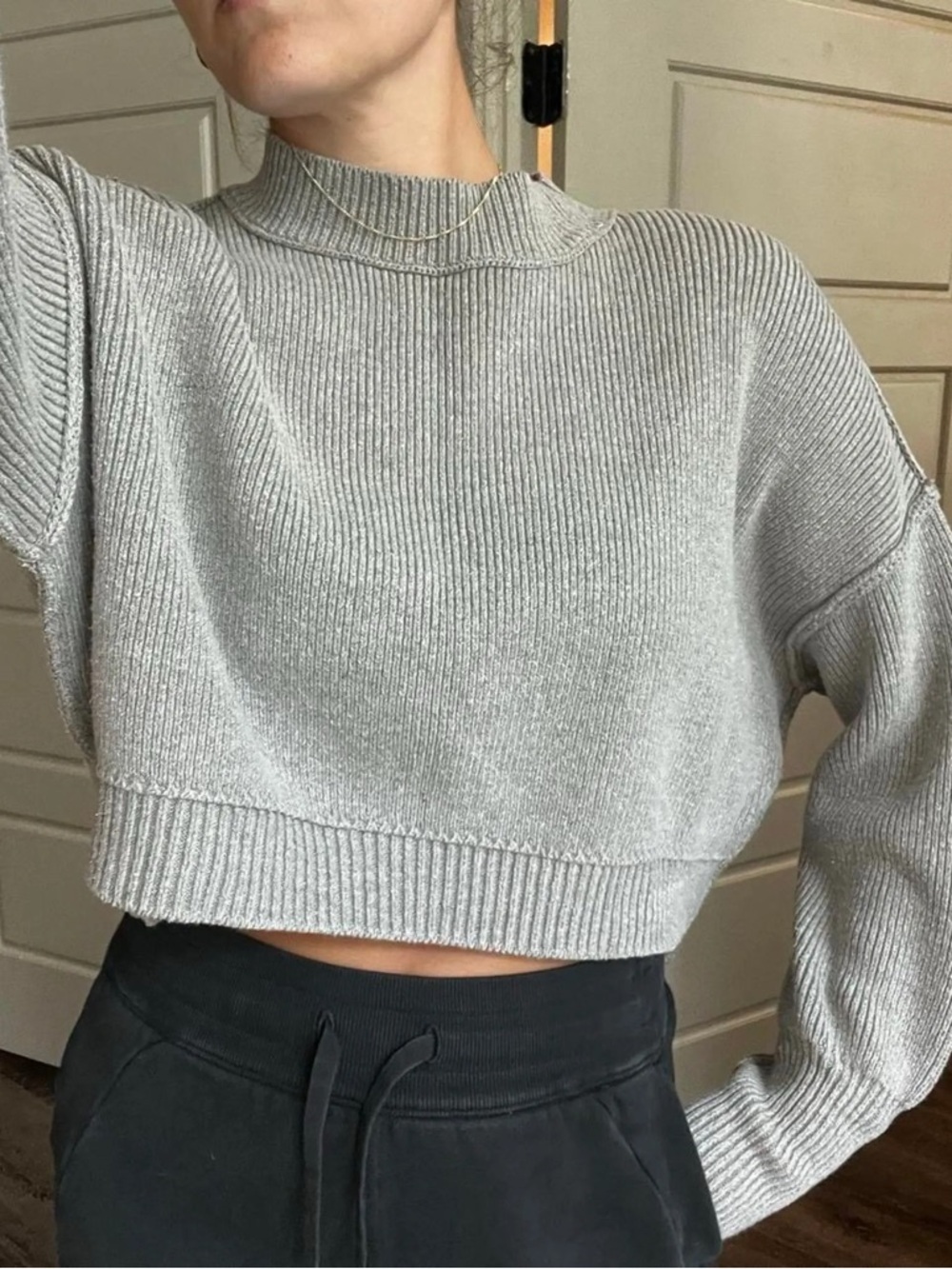 Free People Easy Street Crop Pullover